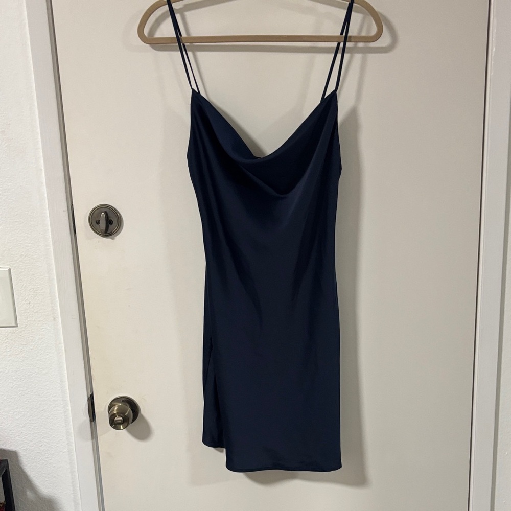 Urban Outfitters Navy Blue Mini Slip Dress